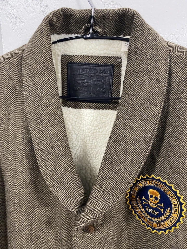 Levi’s Jasper Club Coat Tweed Blazer RRL Style Size: S - Image 2 of 4