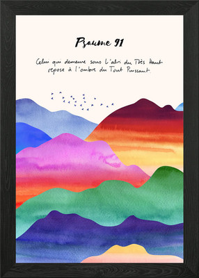 Paume 91, Verset Bibel gerahmtes Wandbild Poster Leinwanddruck Bild