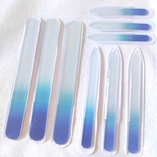 9 Pcs Glass Nail File Set Double-Sided Fingernail Care Tools 3 sizes