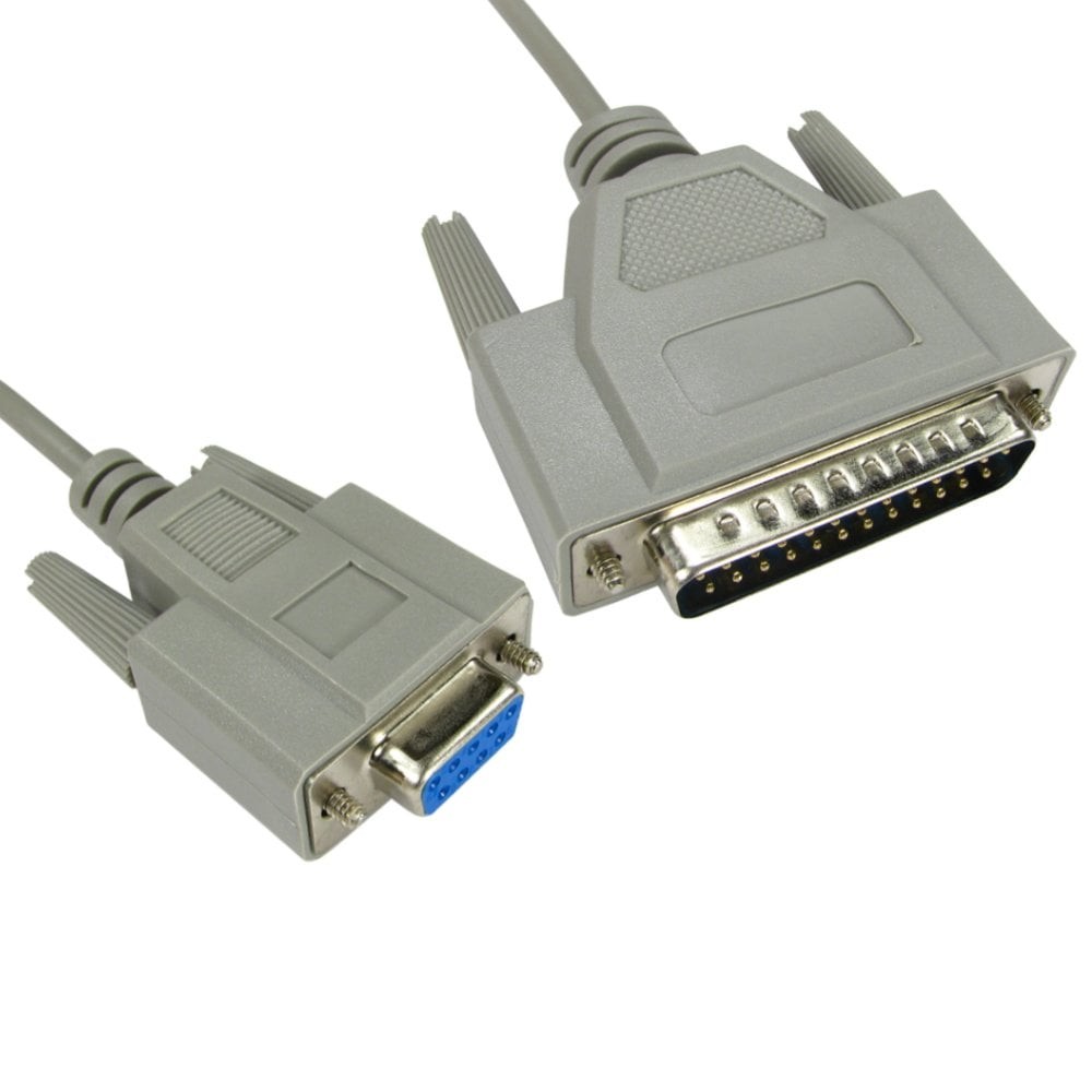 Cables Direct 5m D9 F to D25 M Serial Laser Printer Cable