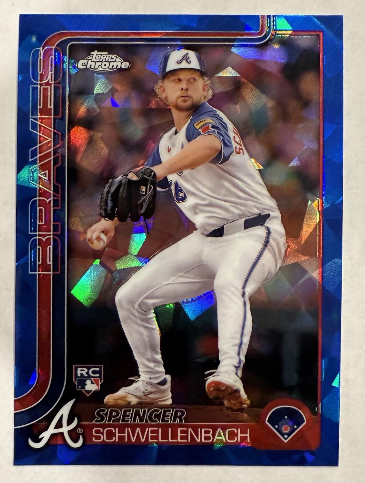 2025 Topps Chrome Sapphire Edition Spencer Schwellenbach RC  Atlanta Braves #203