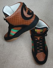 Gucci x Dapper Dan Brown/Black Suede and Gucc...