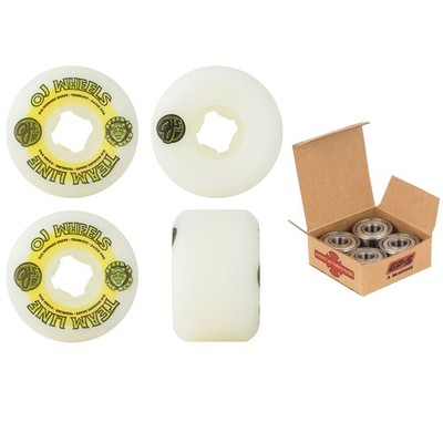 OJ Skateboard Wheels and Independent Bearings Combo 54mm Team Line Original Har