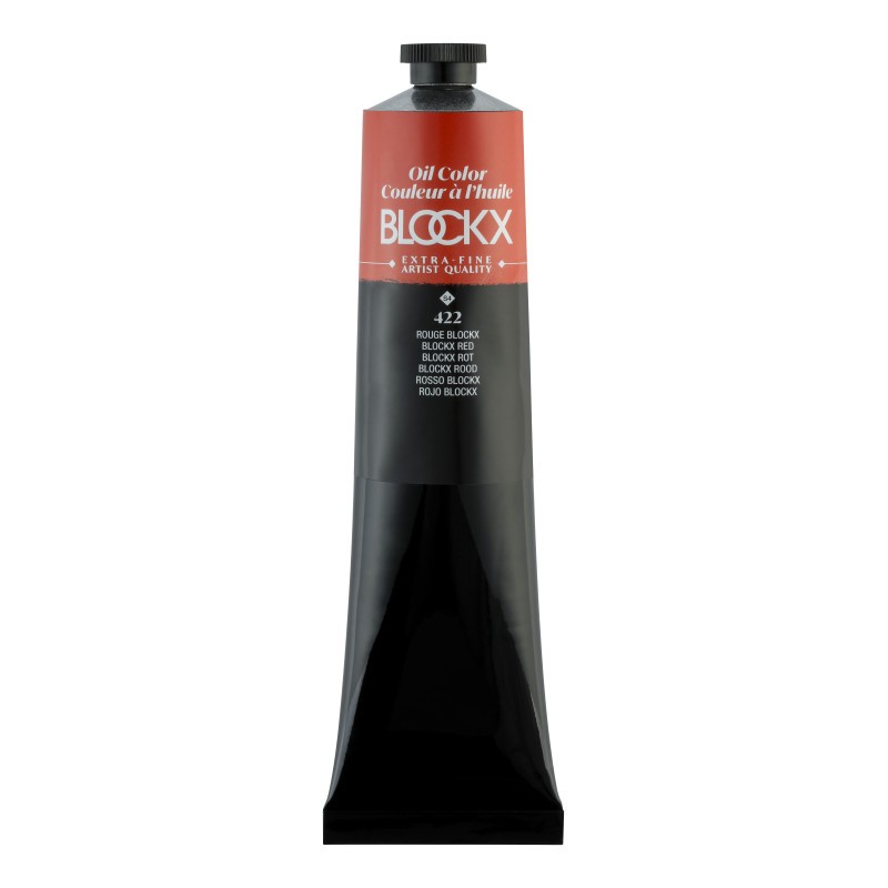 Peinture à l'huile Rouge Blockx extra-fine tube 200ml pour artiste peintre 212422BXC
