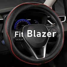 Customized Leather Steering Wheel Cover For Chevy Blazer 2019-2025 14.5-15 Inch