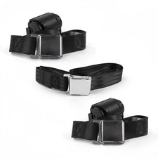 Ford Falcon 1966 - 1970 Airplane 2pt BK Retractable Bench Seat Belt Kit - 3 Belt