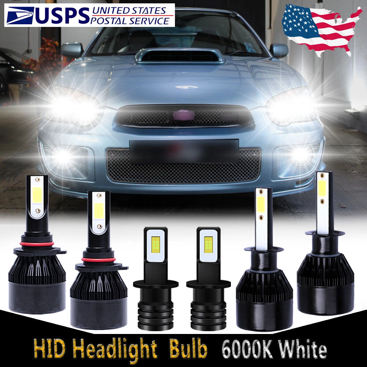 For Subaru Impreza 2004 2005 6X LED Headlight Bulb High Low Beam