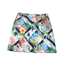 Talbots Womens Skirt 8P Hawaiian Vacation Beach Mini Tropical Cotton