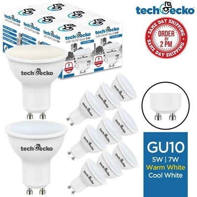 JUICEBITZ GU10 LED Bulbs 5W 7W Cool/Warm White 3000k/6000k 4 8 10 12 16 20 40 80 Pack