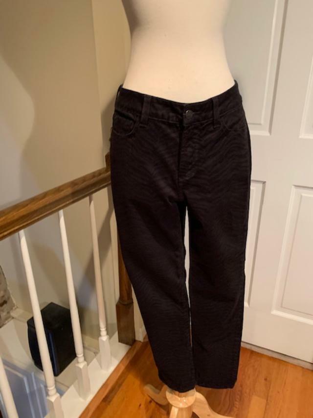 NYDJ High Rise Jeans Slimming Five-Pocket Style Black Zebra Print