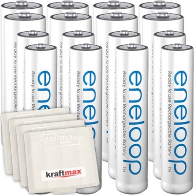 SANYO ENELOOP SET: 8 x AA Akkus + 8x AAA  in Kraftmax Box Akku Batterie