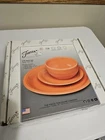 Fiesta Ware 3 Piece Bistro Setting Poppy Fiesta Bowl Salad Dinner Plate