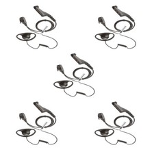 5 X D SHAPE SOFT EAR-CUP PTT EARPIECE FOR MOTOROLA RADIO DP3400, DP3401, DP3600