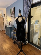 Prima Donna Collection Women's velvet studded mini dress size large black