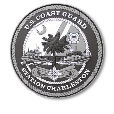 4'' COAST GUARD STATION CHARLESTON HOOK & LOOP PVC PATCH