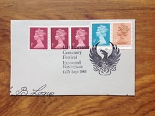 DH Lawrence Centenary Festival Nottingham Postmark 1985 . Free UK Postage