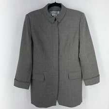 Vtg Carlisle 10 Jacket Black White Minimalist Preppy Academia Professional