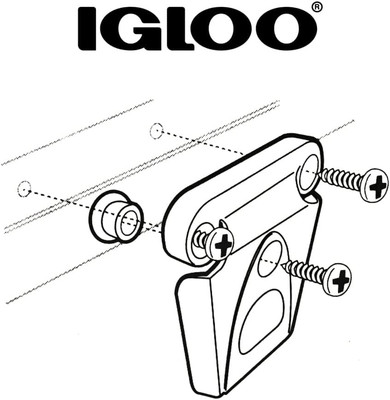 Cooler Latch with Winged and Single Screw Post - Made in The USA - Contains U...