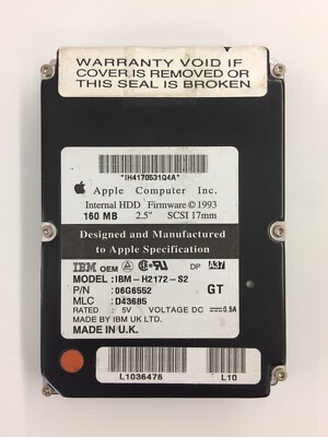 Rare Vintage 1993 Apple SCSI Hard drive HDD 2.5