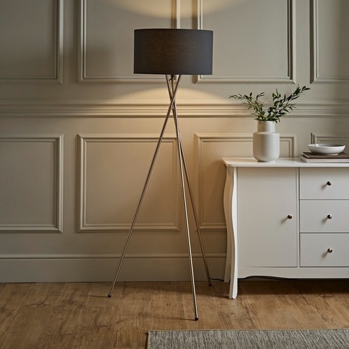 Tripod Floor Lamp Standard Standing Reading Light Living Room Brushed Chrome - 第 53/83 張圖片
