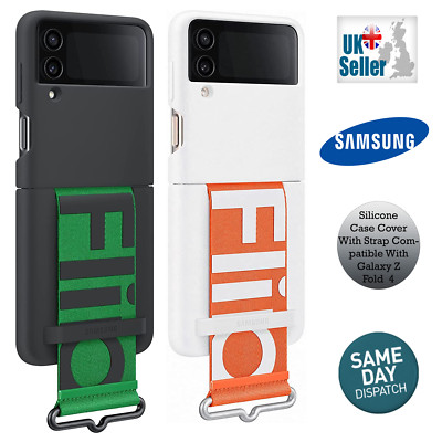 Original Samsung Silikon Cover Case mit Band kompatibel mit Galaxy Z Fold 4