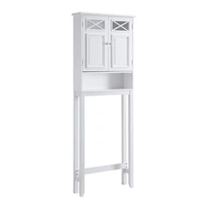 Teamson Home Dawson Wooden 2-Door Bathroom Etagere Over The Toilet Space Save...