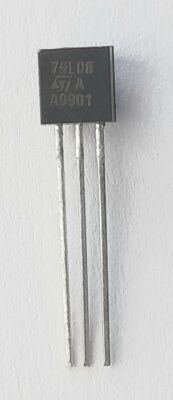 100 Stk L79L08ACZ 79L08A Spannungsregler -8V/100mA TO92 von ''STM''  NOS (''0622d'')