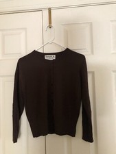 Joseph A. Quest EST Silk Size S Brown Cardigan Sweater Top Women