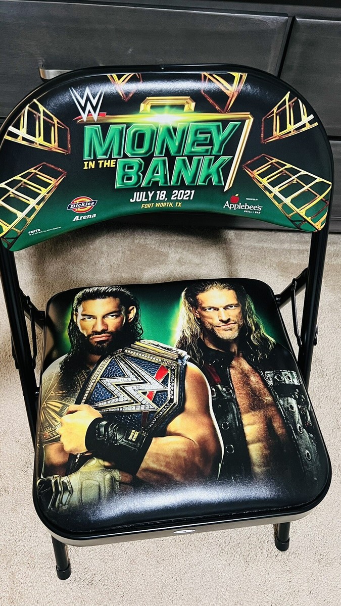 WWE 2021 Money In The Bank Ringside Chair ROMAN REIGNS EDGE PPV PLE Live  Event