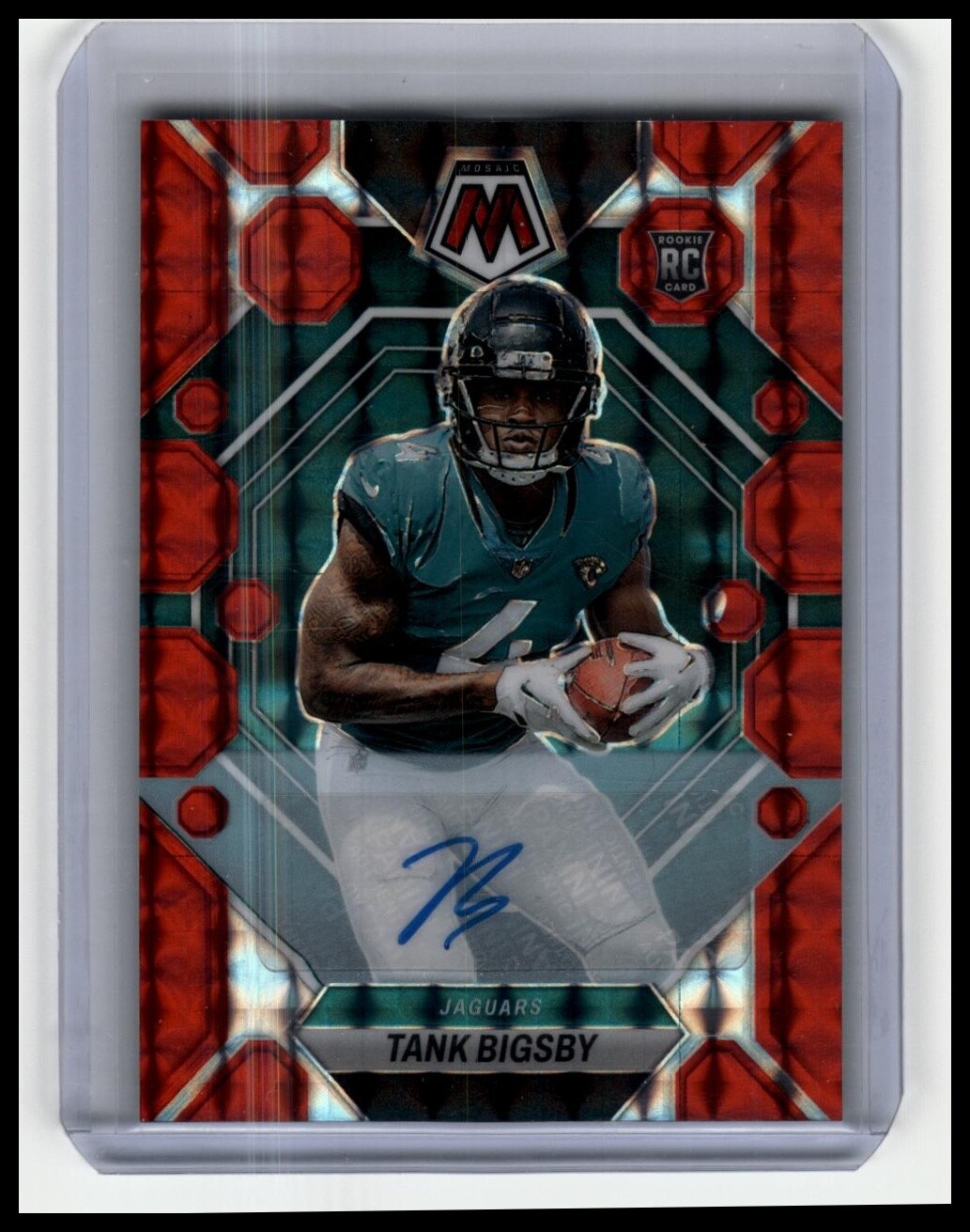 2023 Panini Mosaic #364 Tank Bigsby Rookie Autographs Mosaic Red #/199