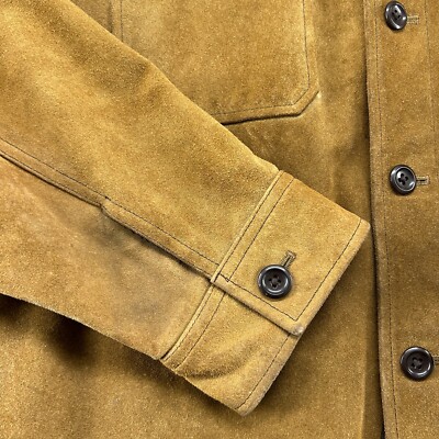 VINTAGE Gap Jacket Mens L Brown Tan Suede Leather Genuine Rancher