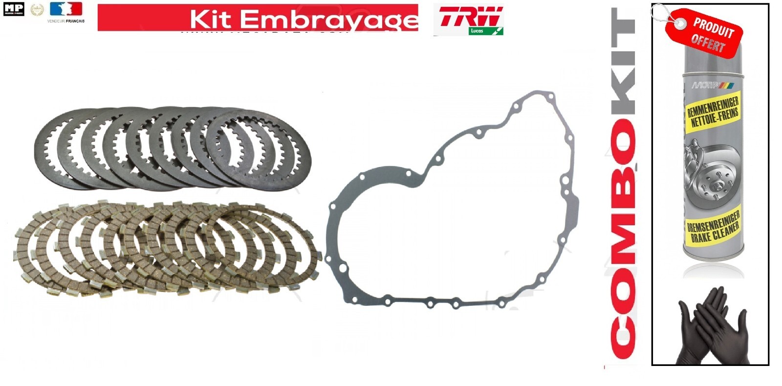 Kit embrayage pour résoudre le patinage des disques sur Yamaha MT-01 2010-2012