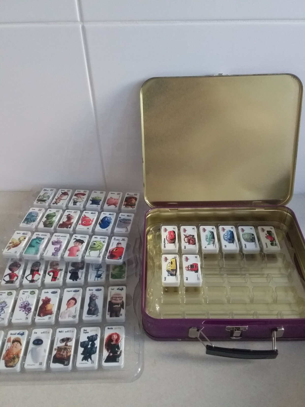 Woolworths Disney Pixar Stars Deluxe Domino Collector's Tin Complete 44
