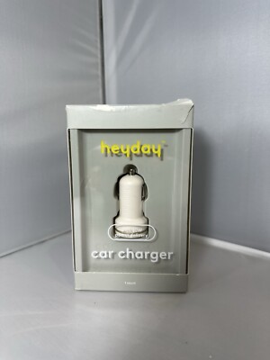 heyday  USB-C Car High Speed Charger White (2x1