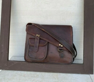 Women's Italian Leather Vintage Laptop Handmade Briefcase Bag Satchel Messenger