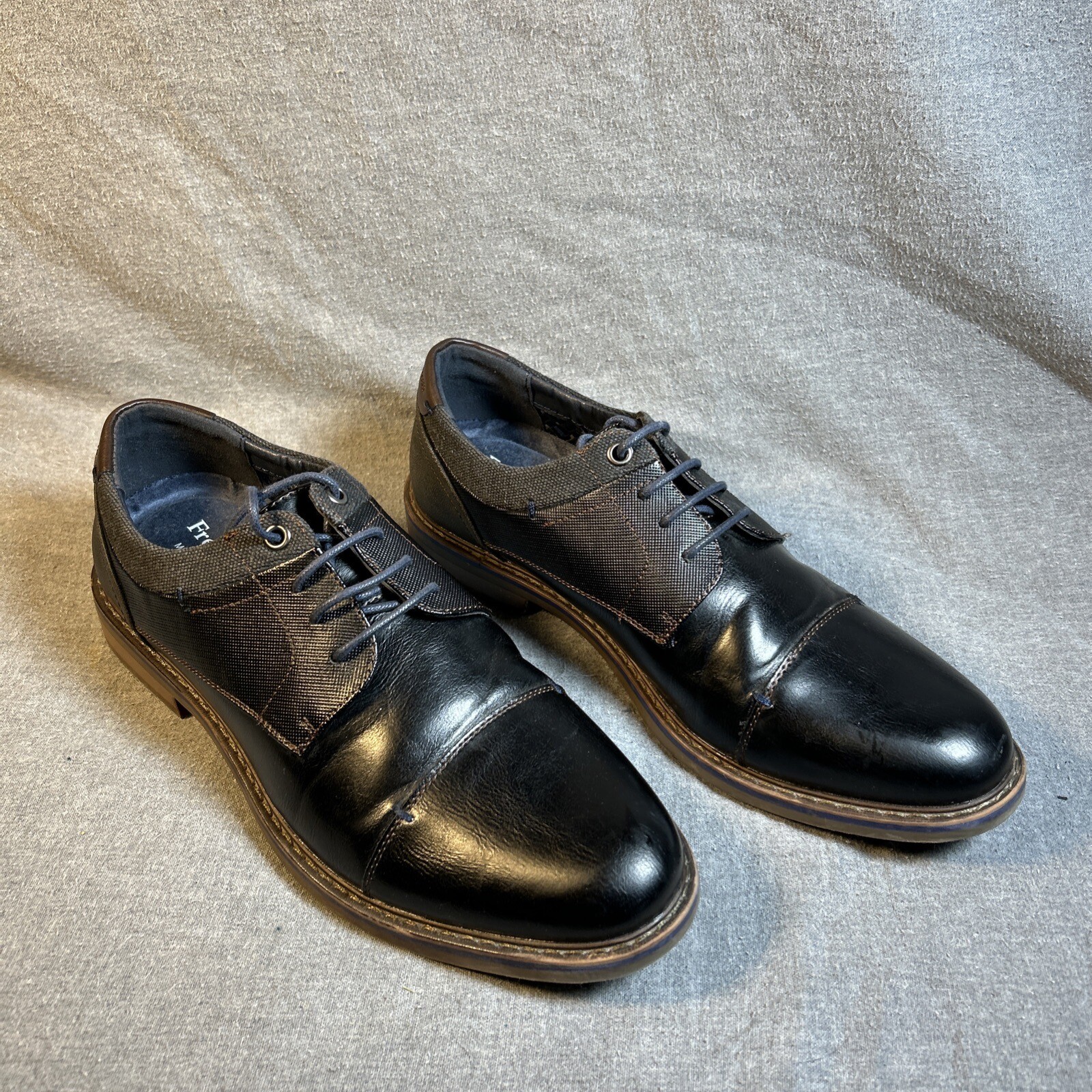 SAOLA Scarpe eleganti derby Freeman uomo Hudson F220009 nere stringate taglia 8M