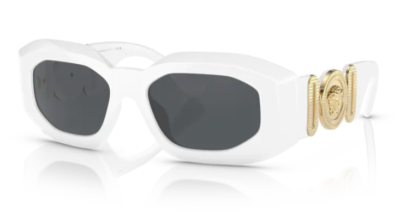 Versace 0VE4425U 314/87 White/ Dark Grey Oval Men