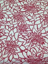 RICHLOOM MAITLIN CALYPSO RED WHITE OUTDOOR FURNITURE FABRIC BY THE YARD 54" W