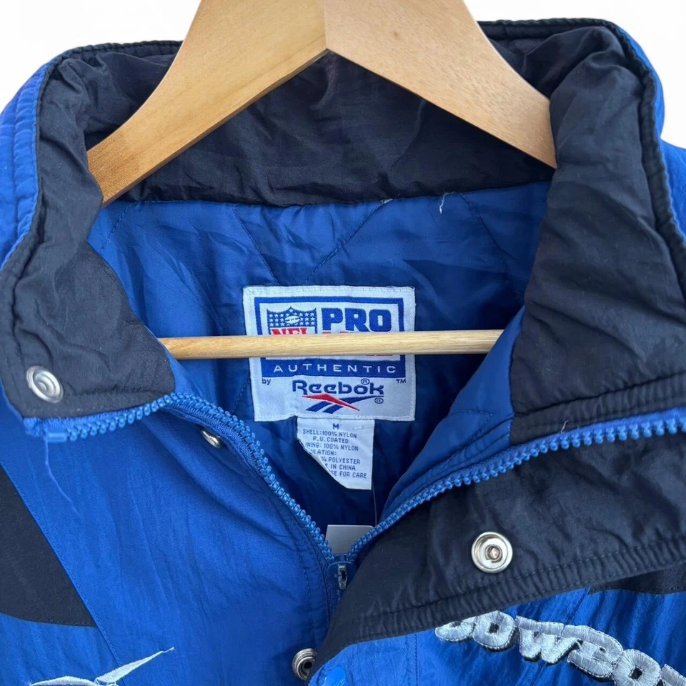 Chaqueta acolchada Reebok Pro Line NFL Dallas Cowboys vintage de los 90 Foto 3 de 3