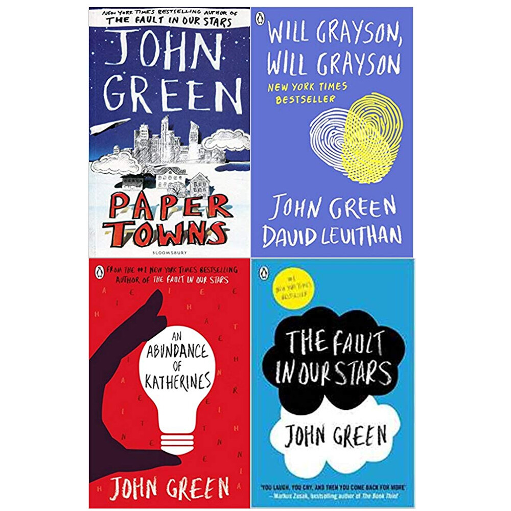 John Green Collection 4 Books Set (Paper,Will,Abundance,Fault in Our Star) NEW