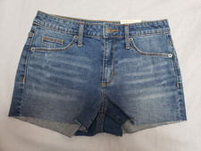 NWT UNIVERSAL THREAD WOMENS DISTRESSED HIGH RISE CUT OFF JEANS SHORTS SIZE 2