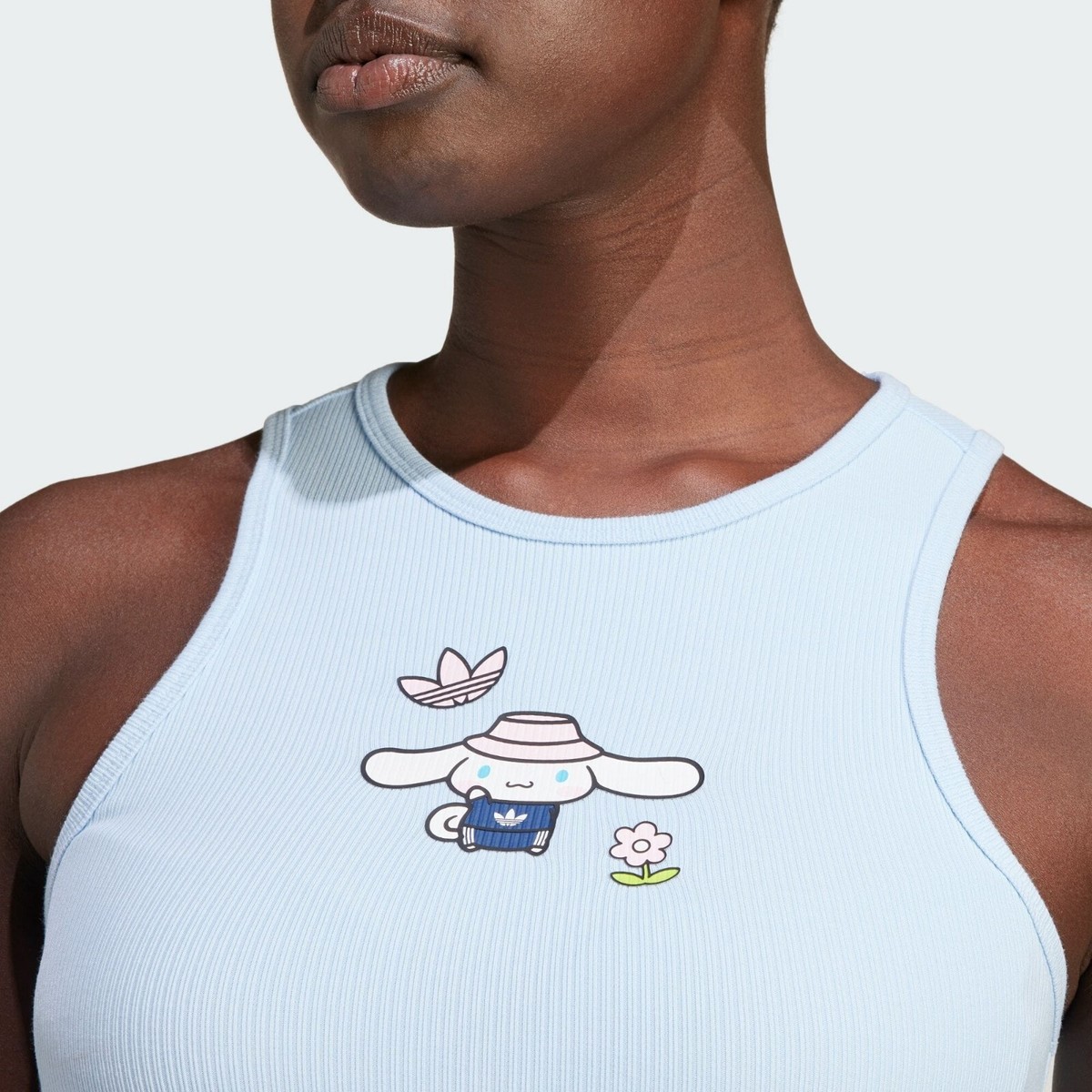 ☆adidas☆ Cinnamoroll Crop Baby Tea Blue adidas Originals x Hello Kitty Cinnamoroll Graphic Baby Tee