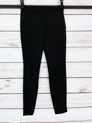 Express Womens Dress Pants Sz XS Black Stretch Skinny Leg Mid-Rise Elastic  Waist | eBay