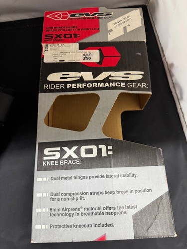 EVS SX01 Knee Brace Youth Black SX01 peewee rider performance gear MX racing - Picture 3 of 5