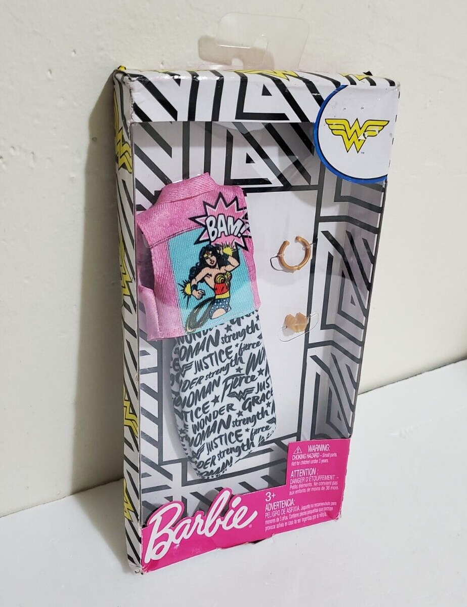 Barbie Doll Fashion Pack WONDER WOMAN DRESS, JACKET BRACELET - Main Image