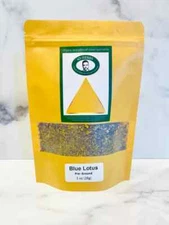 PRE-GROUND Egyptian Blue Lotus Petals & Stems • 100% Organic •Nymphaea caerulea