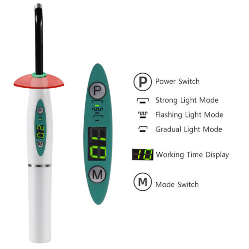 Dentista Dental LED Lámpara de Curado Inalámbrica Inalámbrica Resina Cura 5W LA400 - Imagen 3 de 15
