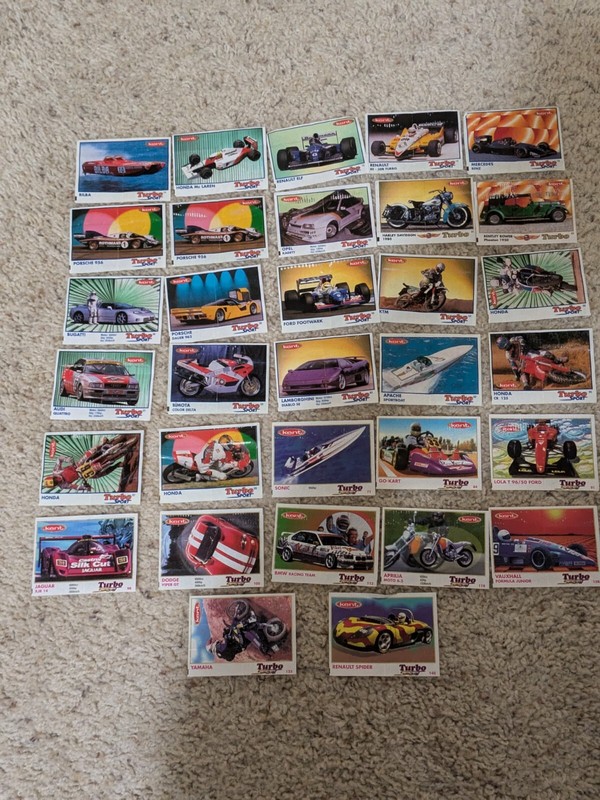 Turbo Sport 10-140 numbers bubble gum inserts,  32 pcs. Rare! 