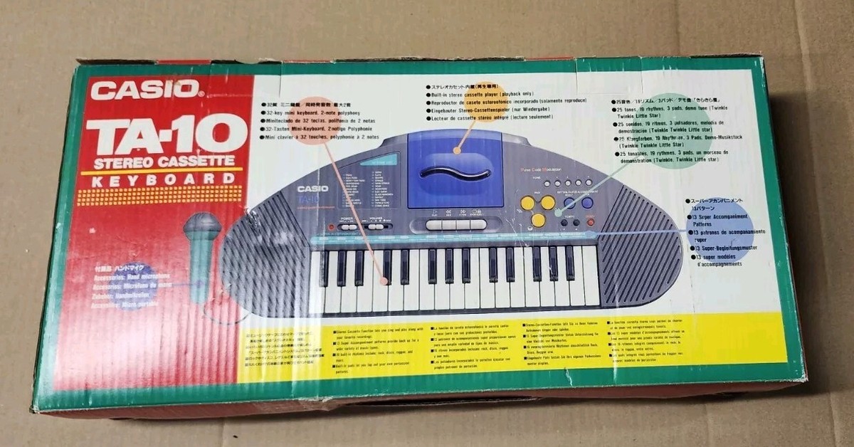 Casio TA-10 Vintage Retro Stereo Casette Keyboard New Open Box