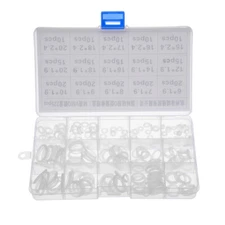 Silicone Rubber O-Ring Assortment Kit 225 Pieces Seal Gasket Set White